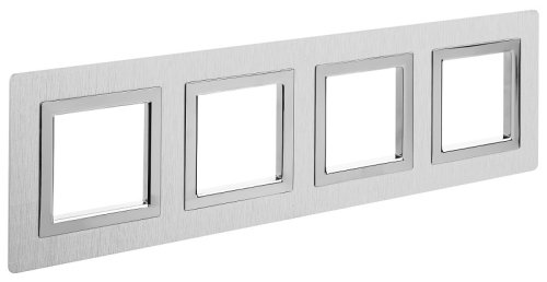 Рамка универсальная DKC Avanti 4-м. металл алюминий картинка